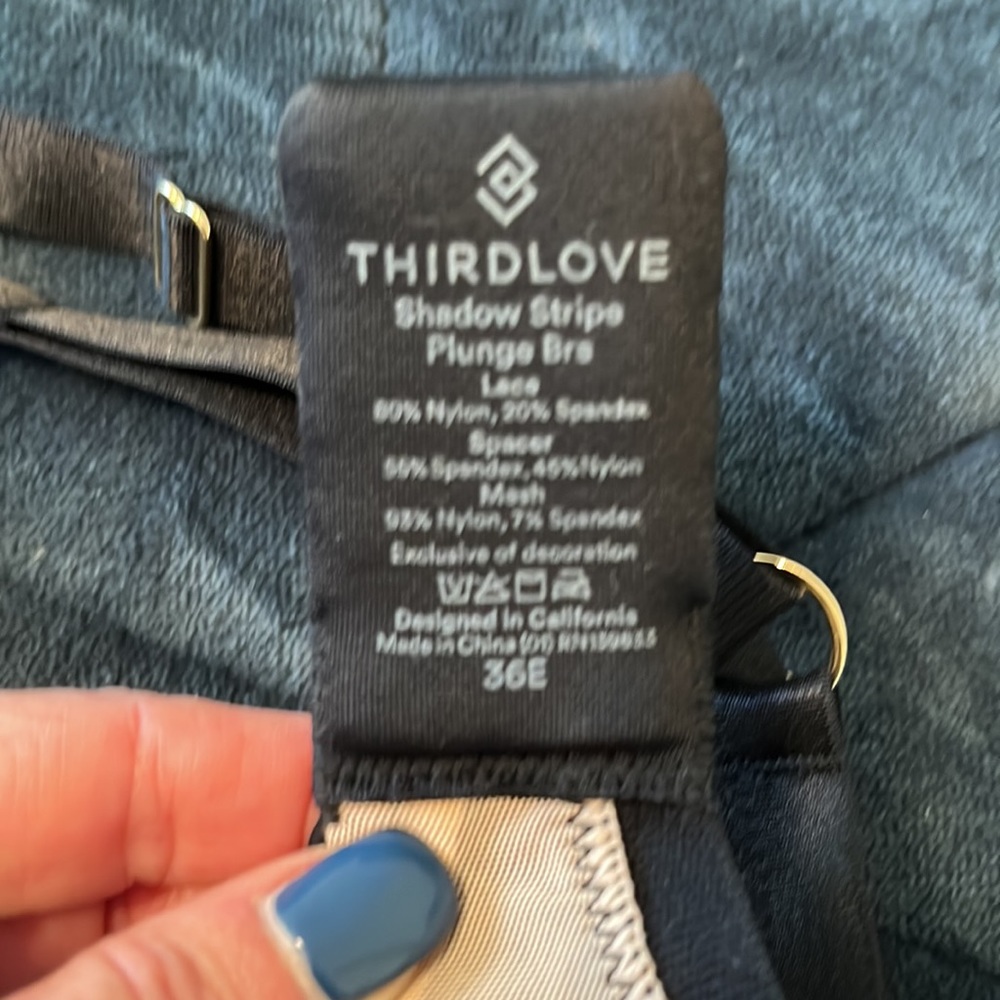 Third Love Shadow Stripe Plunge Bra 36DD - Picture 4 of 5